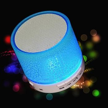 

Bluetooth Speaker Stereo Subwoofer Wireless Audio Support TF Card Colorful LED Light Outdoor Speakers With Micphone FM Radio