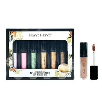 

6 Colors/Set Liquid Eyeshadow Set Waterproof Diamond Glitter Shimmer Eye Makeup Soft Colorful Pearl Cosmetics Gift Package TSLM2