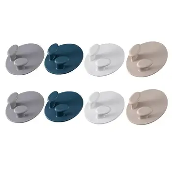 

8Pcs Two-legged Plug Hooks Creative Utility Durable Simplicity Portable Adhesive Hooks Power Cable Hooks for Bathroom Kitchen