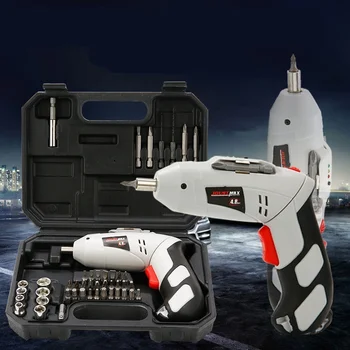 

Practical 45pcs/Set Electric Drill Driver Electric Drill LED Power Tools Grinding Cutting Portable 220R/MIN 4.8V Screwdriver