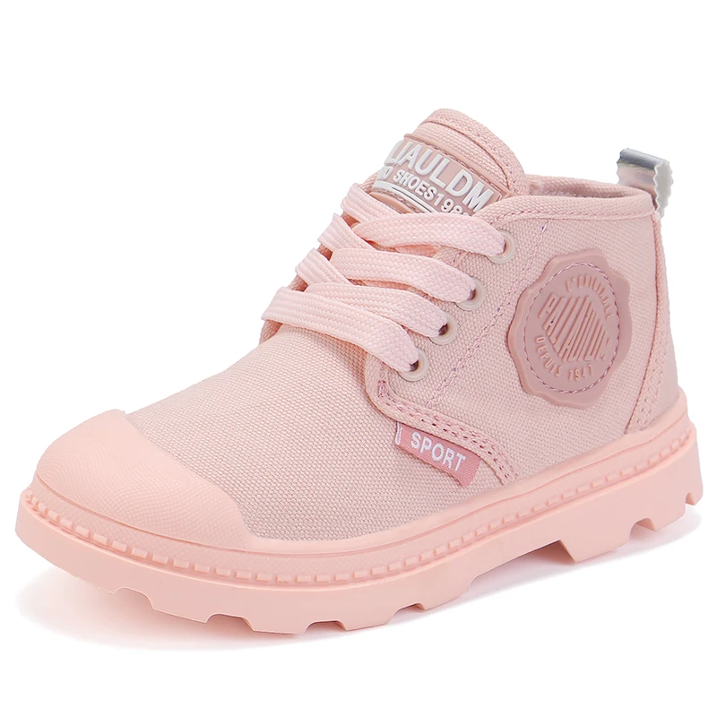 

Winter Kids Child Boys Girls Winter Spring Autumn Round Toe Fashion Casual Canvas Martin Boots Shoes