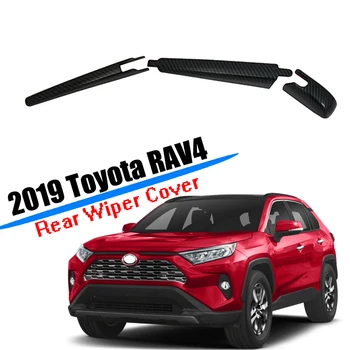 

For Toyota RAV4 2019 2020 Rear Window Windshield Wiper Blade Cover Trim Carbon Fiber Style ABS Car Accessoires 3PCS