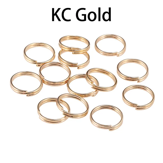 50-200pcs/bag 4 5 6 8 10 12 mm Open Jump Rings Double Loops Split Rings Connectors For Diy Jewelry Making Findings Accessories KC Gold