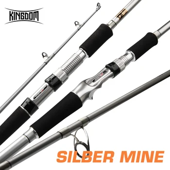 

Kingdom SILBER MINE Casting /Spinning Carbon Fishing Rods 2.26m H Power And Fast Action Durable High Quality 2 Tips Fishing Rod