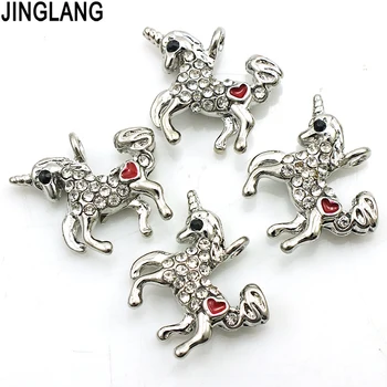 

JINGLANG Unicorn Charms Pendants Jewelry Making Bracelet Findings Diy Handmade Crafts Accessories 30 pcs