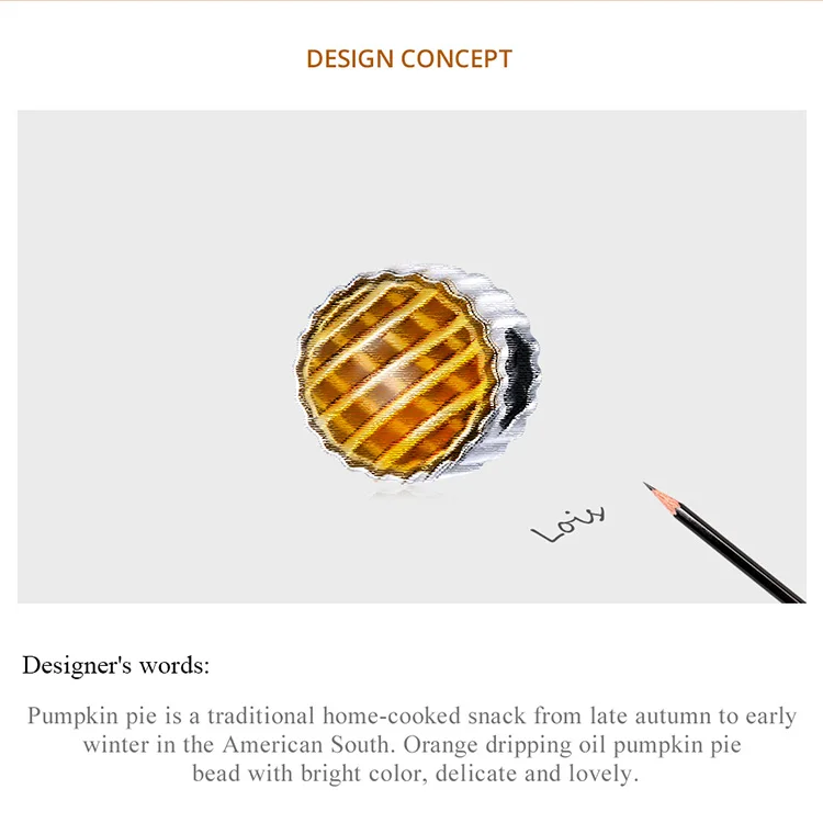 Pumpkin Pie Charm 12 Pumpkin Pie Charm - Show your style with the Pumpkin Pie Charm. Hand-finished in sterling silver, this charm features a colorful enamel pumpkin pie that is full of romantic autumn atmosphere. This exquisite and unique charm will bring mood and beauty to your day. Perfect gift for mom, sister, grandmother, friend or yourself. | 🚚 Free Standard Shipping 7-30 days | 🥇 Top Quality Product | 💎 100% S925 Sterling Silver | 🛡️ 100% Safe & Secure checkout