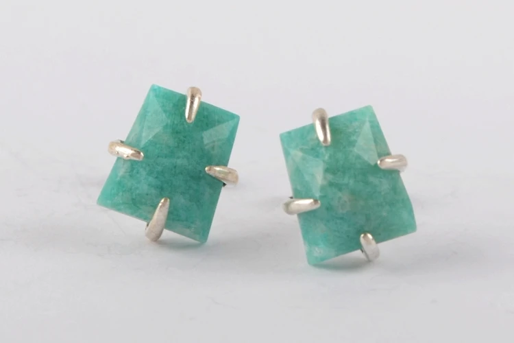Серьги из серебра BOROSA пробы, медные бирюзовые серьги-гвоздики, серьги с кристаллами ювелирные изделия из Лабрадорита, милые женские серьги SS201