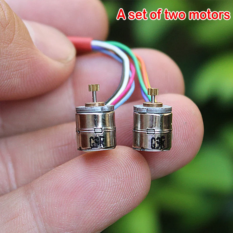 A Set Micro Mini 8mm Stepper Motor Small Electric 2-phase 4-wire Stepper Motor Precision with Copper Gear Connecting Wire