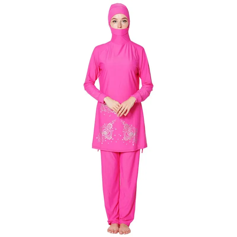 DROZENO Мусульманский купальник для женщин скромный лоскутный хиджаб с длинными рукавами спортивный купальник мусульманская одежда купальный костюм Pus размер купальник - Цвет: 14