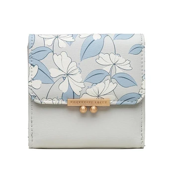 

Brand New Small Fresh Printed Women Short Wallet Sweet Lady PU Girl Purch Coin Wallet Card Package