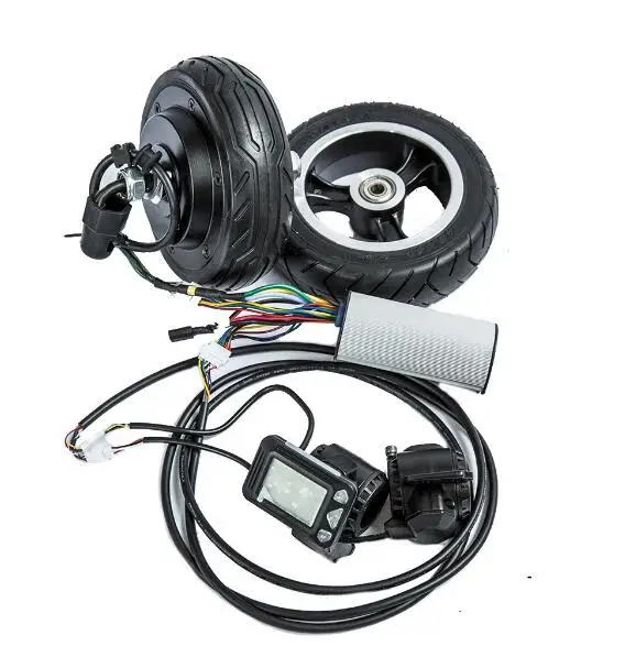 5,5 дюймов 24v 250w углеродного волокна скутер DIY kit мотор для центрального движения 5," двигатель складной самокат колесный Ховерборд контроллер ЖК-дисплей Дисплей - Цвет: Black