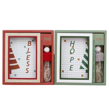 

Creative Christmas Household Wooden Photo Frame Ornaments Glass Photo Frame Desktop Crafts Home Decoration Christmas Gifts