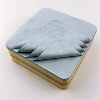 5Pcs Soft Chamois Glasses Cleaner Eyeglasses Microfiber Clean Cloth for Lens Phone Screen Cleaning Wipes Tools