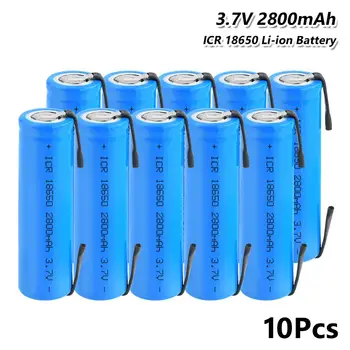 

3.7V 2800mAh Li-ion ICR 18650 Rechargeable Battery With Soldering Tabs For LED Flashlight Torch Toys Remote Control Great Power