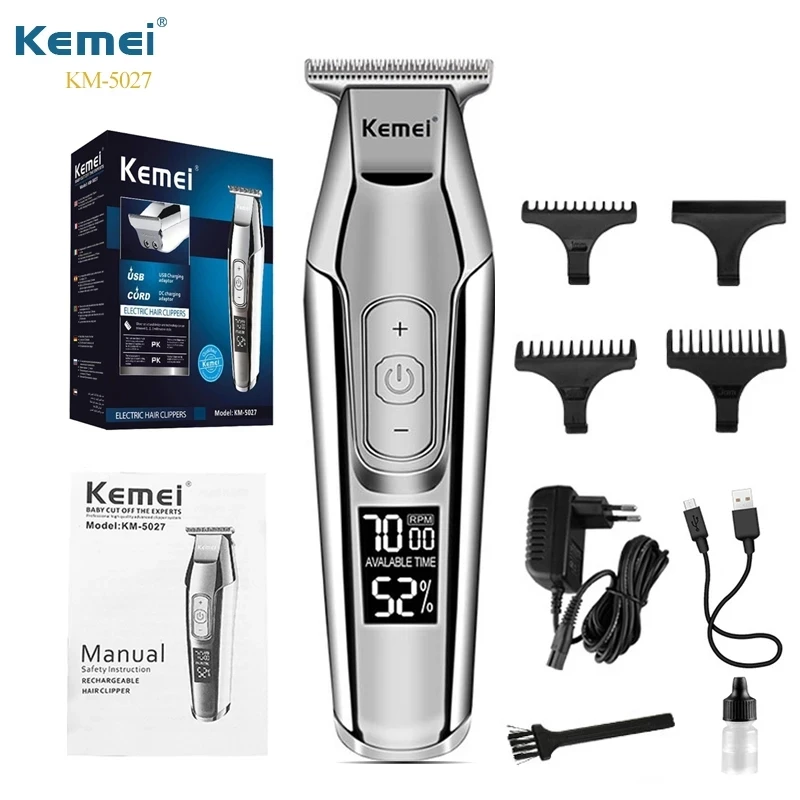 Профессиональная машинка для стрижки волос Kemei парикмахерский триммер с