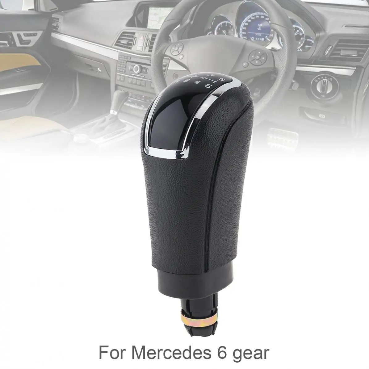 6 скоростей ABS пластик черный ручной Трансмиссия переключения передач гандбол ручка подходит для Benz 6 передач s модели