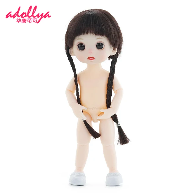 Adollya 16cm BJD Doll Nude Body Ball Jointed Swivel Doll BJD 3D Eyes 13 Moveable Joints Body Make-up Princess 1/12 Dolls 1