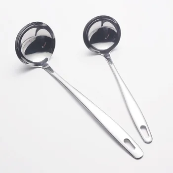 

2PCS / SET stainless steel soup spoon household long handle thickened large spoon cooking spoon