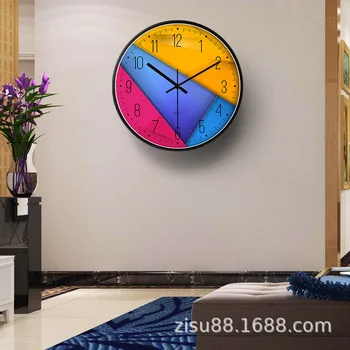 

Wall Clock Geometric Abstract Personality Fashion Living Room Bedroom Silent Atmosphere Minimalist Decoration Wall Charts Europe
