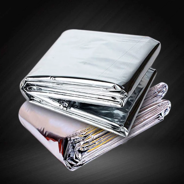2Db 210*130 Cm Vészhelyzeti Meleg Borító Mylar Film Fukarolható Hőhőfeltételes Takaró Az Elsősegély -Természeti Katasztrófák Kempingéhez - Image 5