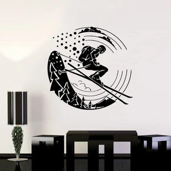

Ski Sticker Decal Skiing Ice Sports Posters Vinyl Pegatina Wall Decals Decor Mural Car Skiing Decal