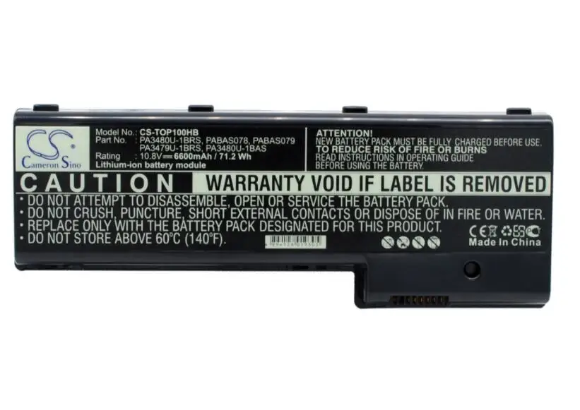 Cameron sino 6600 мАч аккумулятор для Toshiba Satellite P100 серии P100-102 P100-103 P100-105 PA3479U-1BRS PA3480U-1BAS PABAS078
