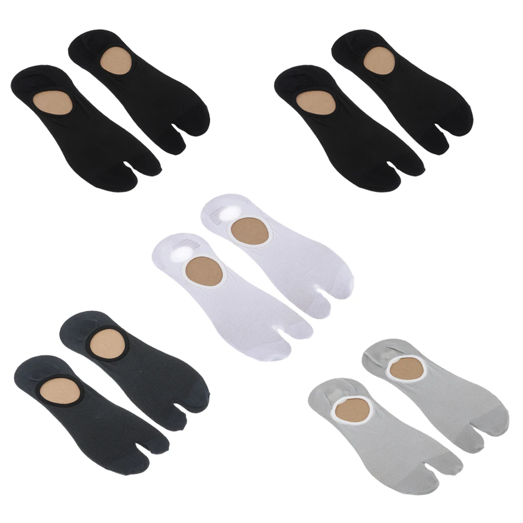 5 Pair Cotton 2 Toe Flip-Flops Socks Japanese Geta Tabi Socks Free Size