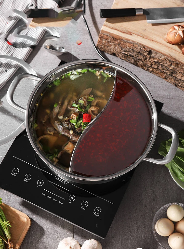 Нержавеющая сталь Shabu-shabu бытовой с крышкой горячий горшок суп горшок Газовая специальная кастрюля горячий горшок котелок, кухонная посуда горшок Ollas De