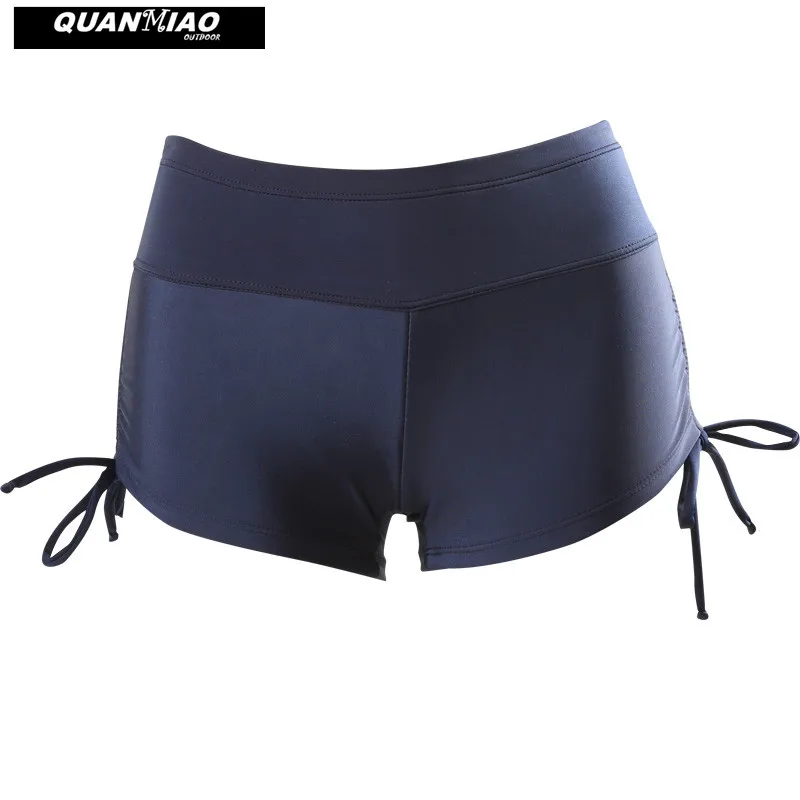 QuanMiao Summer Women's Beach Surfing Shorts Moisture Wicking Quick Dry Swim Shorty Shorts Yoga Short women sports shorts women swim bottoms