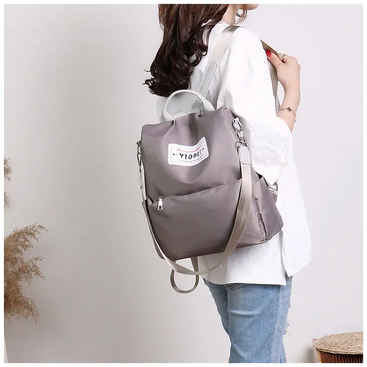 Новая Противоугонная двойная сумка через плечо Корейская версия 100 Большая вместительная сумка на одно плечо водонепроницаемый нейлоновый маленький рюкзак