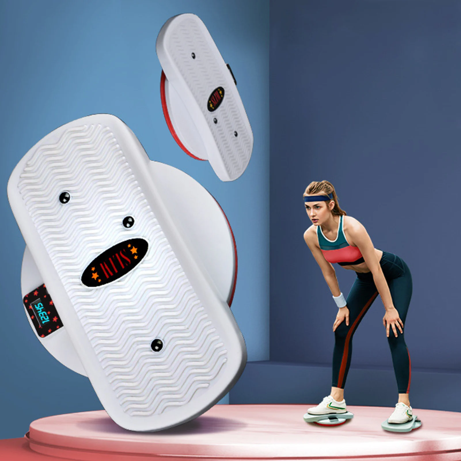 Kikuo Twist Disque de taille avec corde de traction, planche d'équilibre  Wobble Balance Board disque de torsion à la taille, Plaque Wriggling pour  exercices pour les hanches et la taille : 