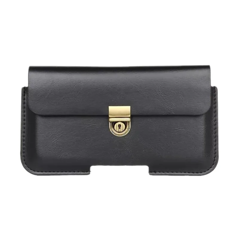 17x9.5cm B Кожаная многофункциональная сумка для мобильного телефона, держатель для карт, ремешок, сумка через плечо, одноцветная универсальная сумка для хранения, деловой стиль для мужчин - Цвет: 17x9.5cm B