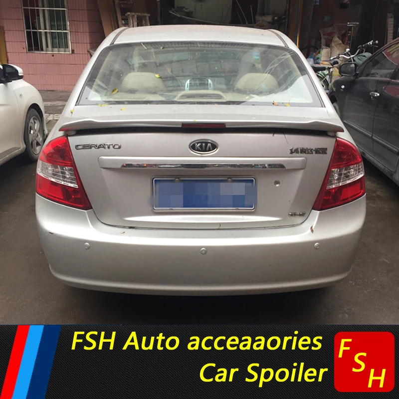 Используется для Kia cerato спойлер 2008 2013 со светом высокого качества ABS Материал