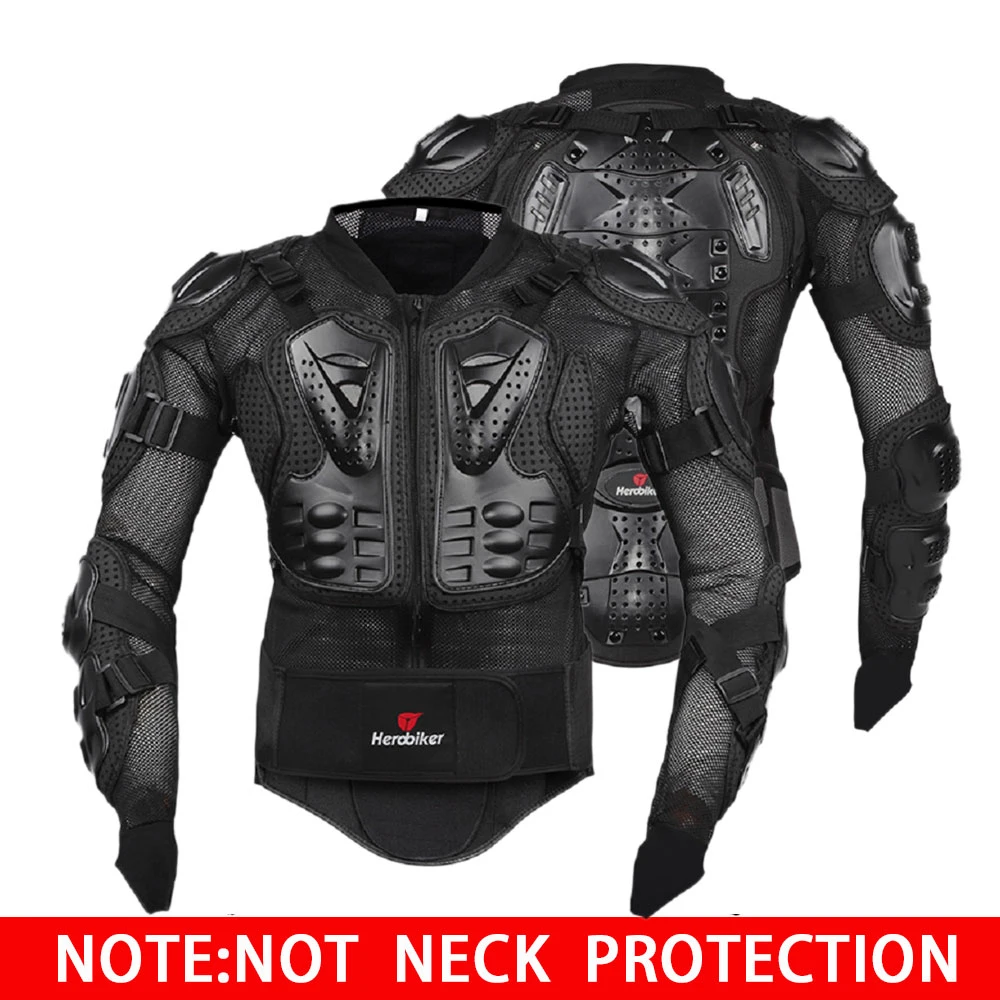 MC1001-Black HEROBIKER мотоциклетная куртка мужская Броня мотоциклетная Броня мото мотокросса гоночная куртка для езды на мотоцикле мото защита S-5XL - Цвет: MC1001-Black