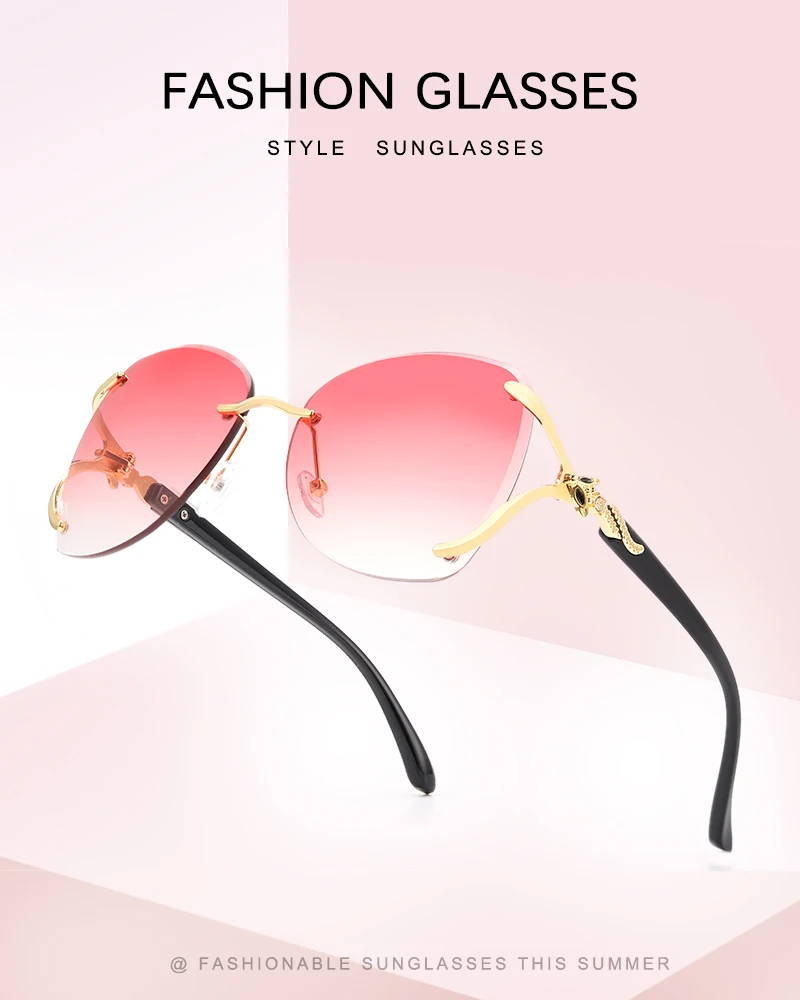 FREE SHIPPING Sun Glasses Ocean Lens Rimless JKP4370