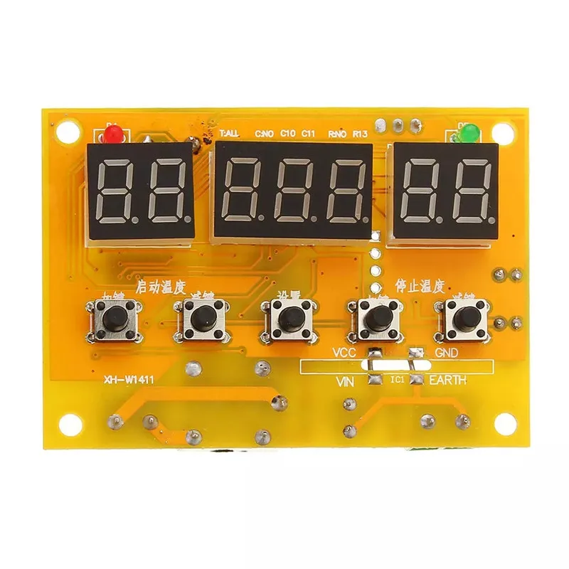 XH-W1411 ЖК-дисплей три Дисплей цифровой термостат Многофункциональный Температура контроллер Сенсор-55~ 120 градусов Цельсия AC110-220V 12V