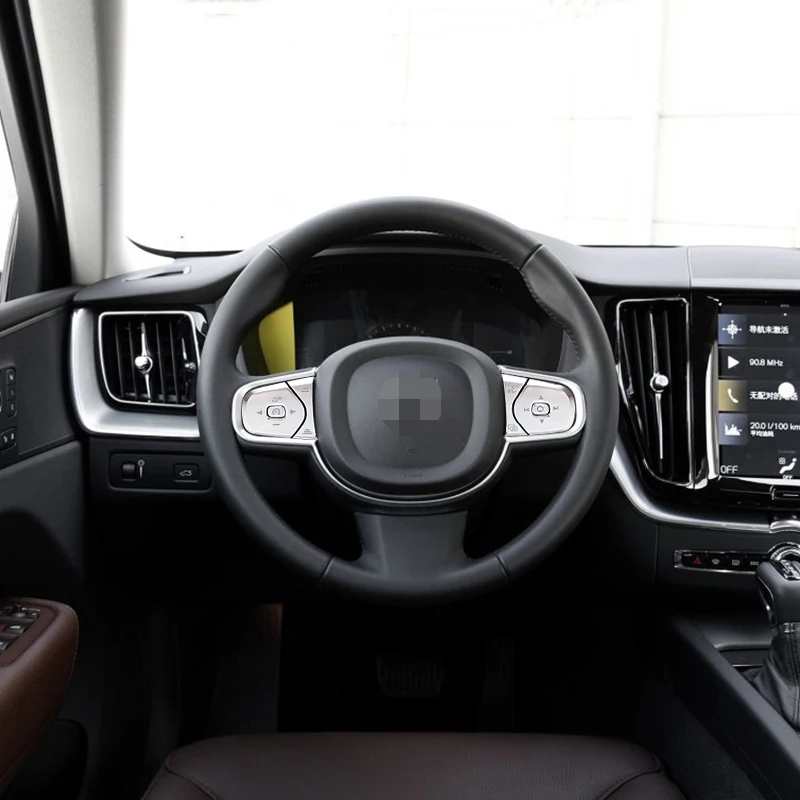 Хромированная накладка на руль для Volvo XC60 2018 2020 XC90 S90 2017 ABS стикеры аксессуары
