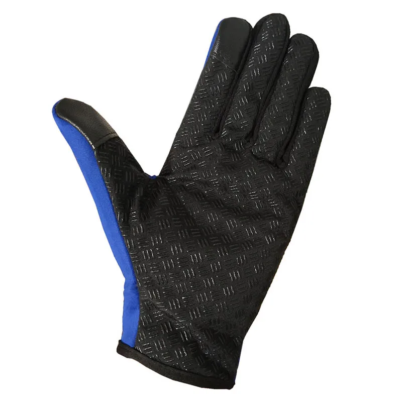 Q Men Women Cycling Gloves Windproof Anti-slip Zipper Full Finger Touch Screen Mittens Bike Sports Gloves Winter Warm Gloves