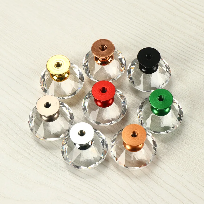 Boutons De Porte Décoratifs En Cristal – Motif Feuilles De Renard – Pour Armoire, Placard, Chambre D'enfant – Lot De 2 Pièces