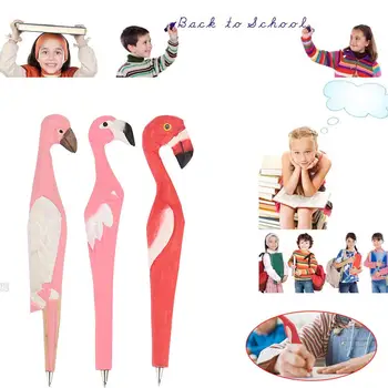 

Wood Bird Shape Ball Pen Ballpoint Creative School Gift Office Novel Cute Children Writing Tool Student