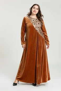 

Winter Velvet Abaya Dubai Hijab Muslim Dress Turkish Dresses Islam Clothing Abayas For Women Caftan Kaftan Robe Musulman Turque
