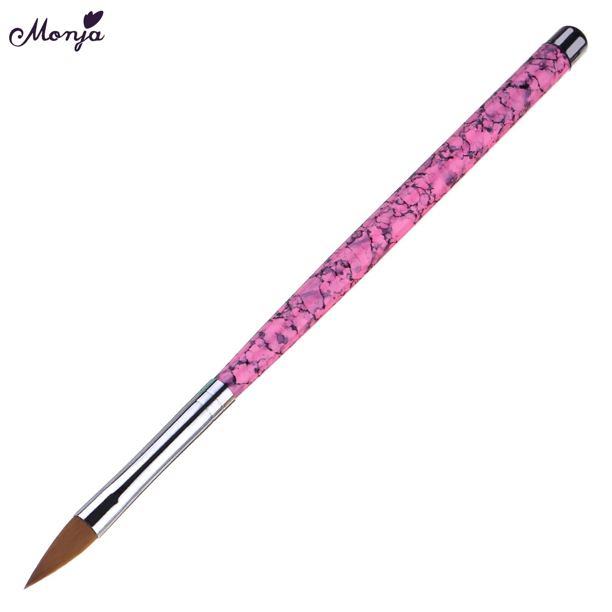 SKU004242-pink Monja Kolinsky кисть для рисования цветов с мраморным узором Ручка Акриловая жидкая пудра ручка для рисования инструмент для маникюра - Цвет: SKU004242-pink