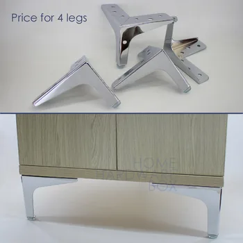 

11cm height table leg chrome cabinet feet furniture sofa legs steel 4pc