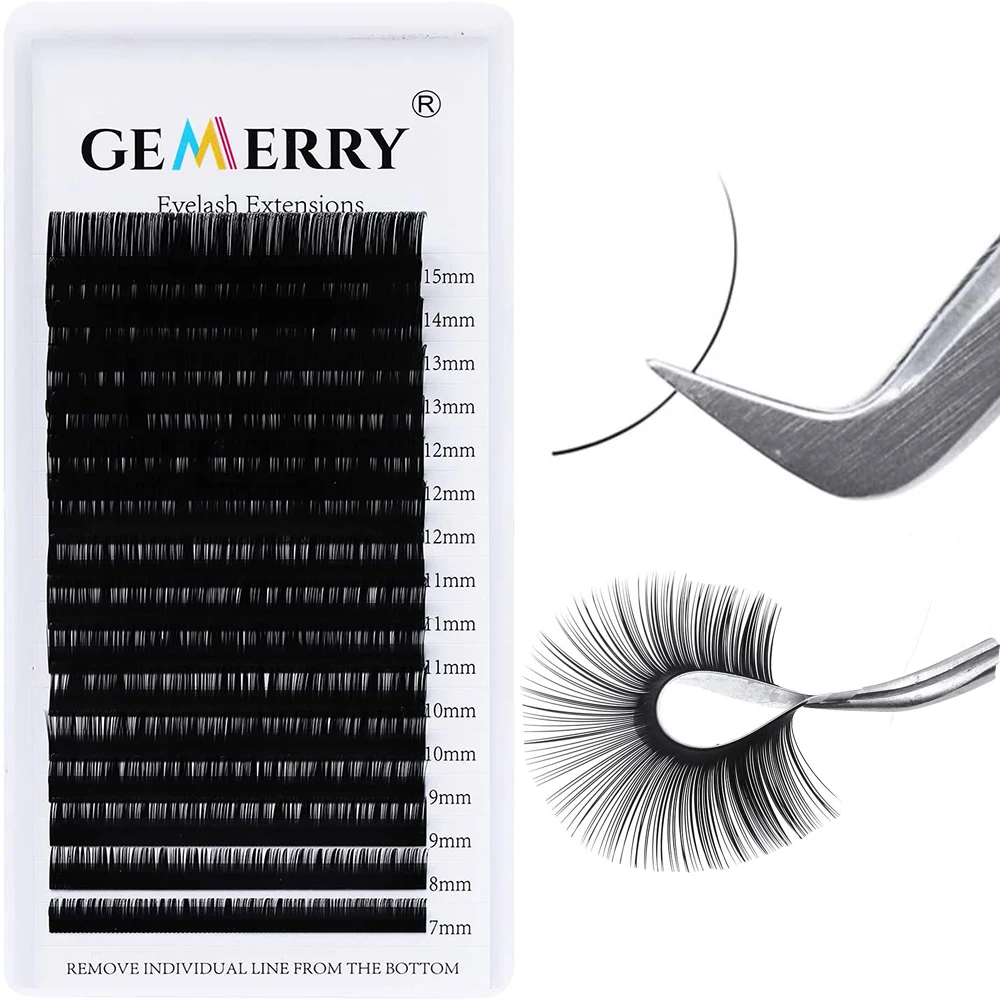 

Wholesale Individual Eyelash Extension 16Line Profession False Eyelashes Handmade Natural Soft Artificial Eyelash Faux Mink Lash