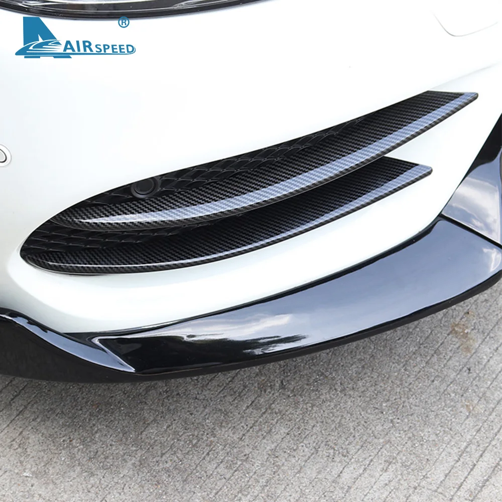 Car Front Bumper Lip Splitter Spoiler for Mercedes Benz C Class W205 C180 C200 C220 C250 C300 C350 C400 C450 C160 Accessories