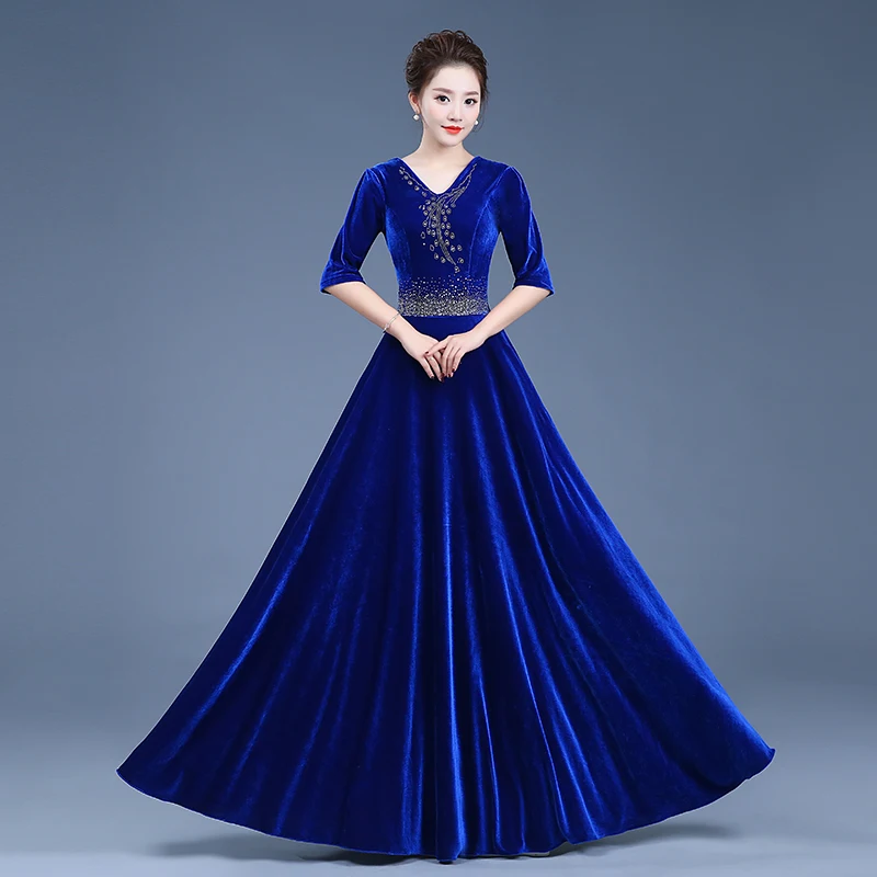 Древний китайский костюм костюмы для хора повседневная одежда для улицы женское платье для хора командное длинное платье