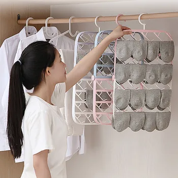 

Foldable socks drying rack Desig multifunctional solid color foldable socks clip hanger socks drying rack сушилка для белья 6*