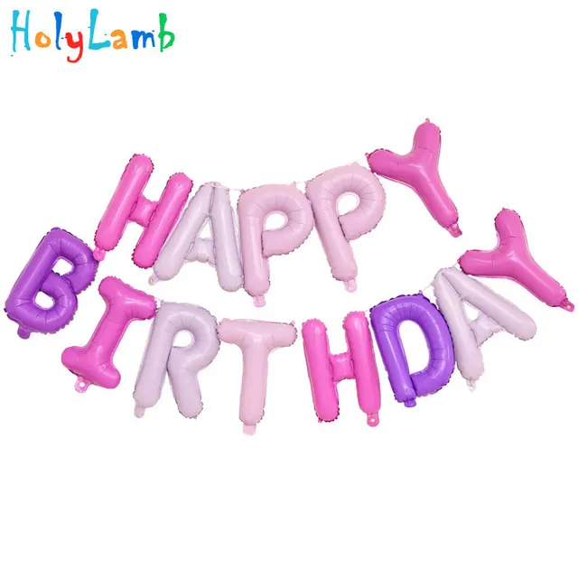 16-inch Happy Birthday Letter Balloon Children's Birthday Inflatable Children Birthday Party Decoration Kid's Party  Balloon 5