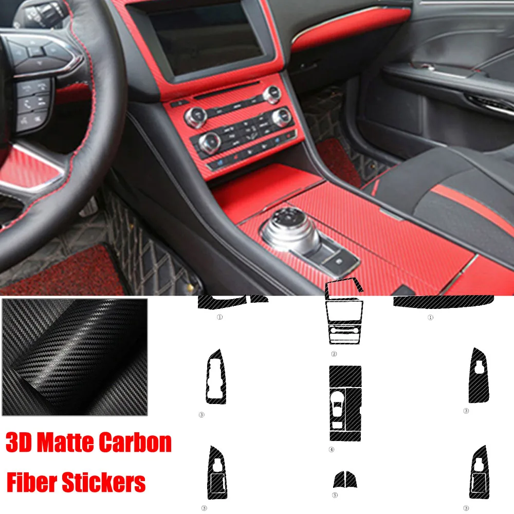 

Full Set Interior Carbon Fiber Center Console Durable Wrap Protector Vinyl Decoration Sticker For Ford Taurus 2015-2018