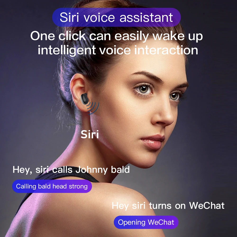 YUNAO A1 TWS беспроводные Bluetooth наушники автоматическая поддержка подключения Siri мини